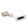 ADAPTADOR USB C M-H CODO 90º BLANCO v3.2