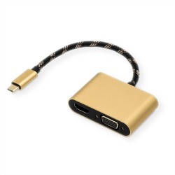 ADAPTADOR USB C M-VGA+HDMI 4K@60