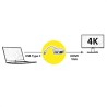 ADAPTADOR USB C M-VGA+HDMI 4K@60