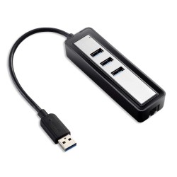 ADAPT USB A 3.0-RJ45 H100/1000 ETHER+HUB