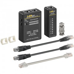 TESTER LED RJ45 + BNC + REMOTO