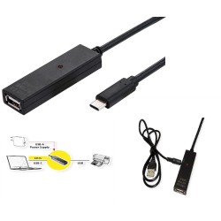 CABLE USB 2.0 TIPO A H-USB C M 20M AMPLI