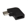 ADAPTADOR USB C M-H CODO 90º NEGRO v3.2