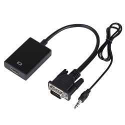 CONVERTIDOR VGA M+AUDIO A HDMI H 15cm