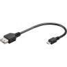 CABLE OTG USB MICRO B - A HEMBRA 0,20MTS