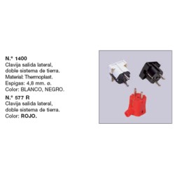 CONECTOR SCHUKO MACHO BLANCO CODO 90º