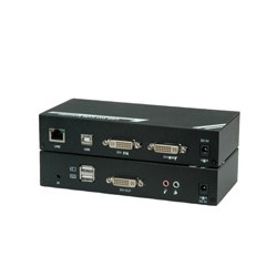 EXTENSOR DVI+ AUDIO POR CAT5E hasta 150m