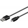 CABLE USB 2.0 M a MICRO USB 2M NEGRO