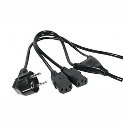 CABLE ALIMENTACION "Y" RED-2xCPU C13 2M