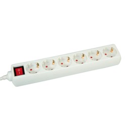 REGLETA 6 TOMAS SCHUKO+INT BLANCA 3M