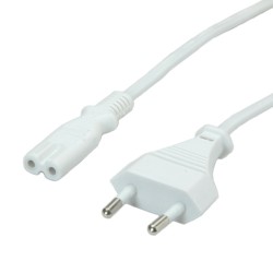 CABLE ALIMENTACION RED-FORMA 8 1,8M BLAN