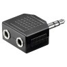 ADAPTADOR MINIJACK "Y" M-H-H 3,5mm NIKEL