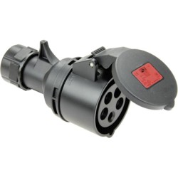 CETAC 3P+N+T 32A HEMBRA AEREO IP44 NEGRO