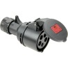CETAC 3P+N+T 32A HEMBRA AEREO IP44 NEGRO