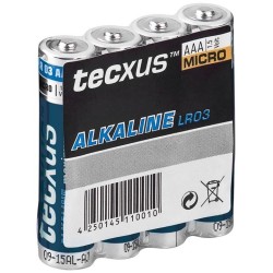 PACK 4U/ PILA LR03 ALKALINA AAA TECXUS