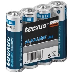 PACK 4U/ PILA LR6 ALKALINA AA TECXUS