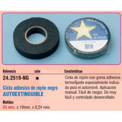 CINTA ADHESIVA DE RAYON TEXTIL19mmX25MTS