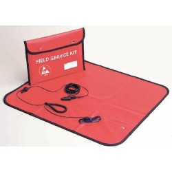 KIT TAPETE ANTIESTATICO PORTATIL ROJO
