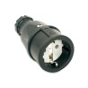CONECTOR SCHUKO HEMBRA GOMA NEGRO PCE