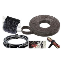 ROLLO DE VELCRO 10mmX25MTS NEGRO