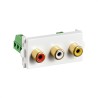 MODULO 45X22,5 CONECTOR 3xRCA H-BORNA