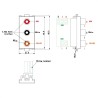 MODULO 45X22,5 CONECTOR 3xRCA H-BORNA