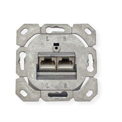 ROSETA EMPOTRAR 2xRJ45 SFTP CAT6A BLAN