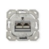 ROSETA EMPOTRAR 2xRJ45 SFTP CAT6A BLAN