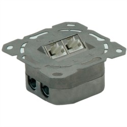 ROSETA EMPOTRAR 2xRJ45 SFTP CAT6A BLAN