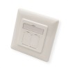 ROSETA EMPOTRAR 2xRJ45 SFTP CAT6A BLAN