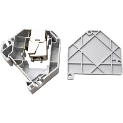 PLACA PLASTICA 1xRJ45 PARA CARRIL DIN BL