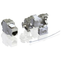 CONECTOR RJ45 HEMBRA SFTP CAT6A BLINDADO