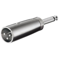 ADAPTADOR XLR3 M-JACK 6,3 M MONO