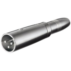 ADAPTADOR XLR3 M-JACK 6,3 H MONO