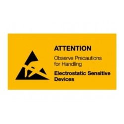 ETIQUETA CAUTION ESD 36X75mm ROLLO 1000u