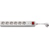 REGLETA 6 TOMAS SCHUKO+INT+PROT BLANCA
