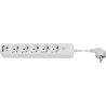 REGLETA 5 TOMAS SCHUKO+INT+2xUSB BLANCA