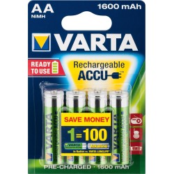 PACK 4U/ PILA HR6 RECARGABLE AA R1600mAh