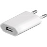 ALIMENTADOR 220V 1xUSB 1A BLANCO APPLE