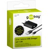 ALIMENTADOR 220V MICRO USB B 1A KIT NEGR