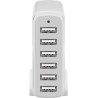 ALIMENTADOR MULTICARGADOR 6xUSB 8A BLANC