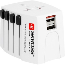ADAPTADOR VIAJE UNIVERSAL UK USA + 2xUSB