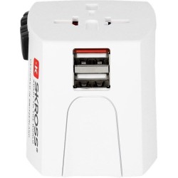 ADAPTADOR VIAJE UNIVERSAL UK USA + 2xUSB