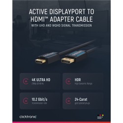 CABLE DISPLAYPORT M-HDMI MACHO 5M 4K60 c