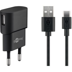 ALIMENTADOR 220V USB 1A+CABLE USB C 1M