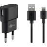 ALIMENTADOR 220V USB 1A+CABLE USB C 1M
