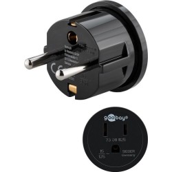 ADAPTADOR DE USA A EUROPA NEGRO CON TT