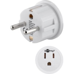 ADAPTADOR DE USA A EUROPA BLANCO CON TT