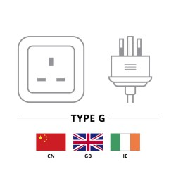 CABLE ALIMENTACION UK-C13 H 1,5M NEGRO