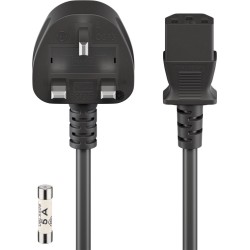 CABLE ALIMENTACION UK-C13 H 1,5M NEGRO